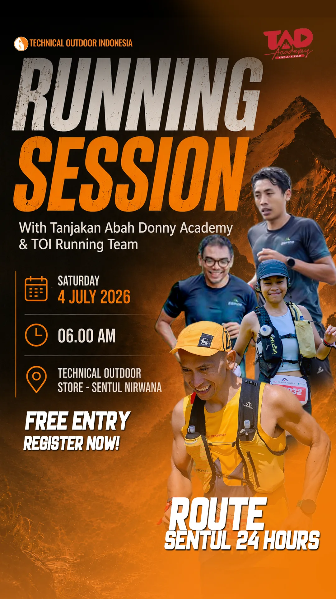 Running Session with TAD Academy & TOI Running Team